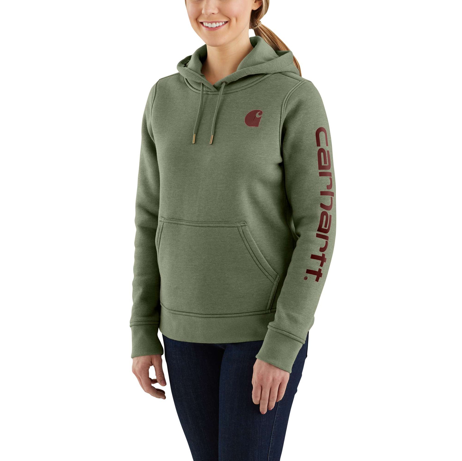 Carhartt Women's Relaxed Fit Midweight Logo Sleeve Graphic Sweatshirt