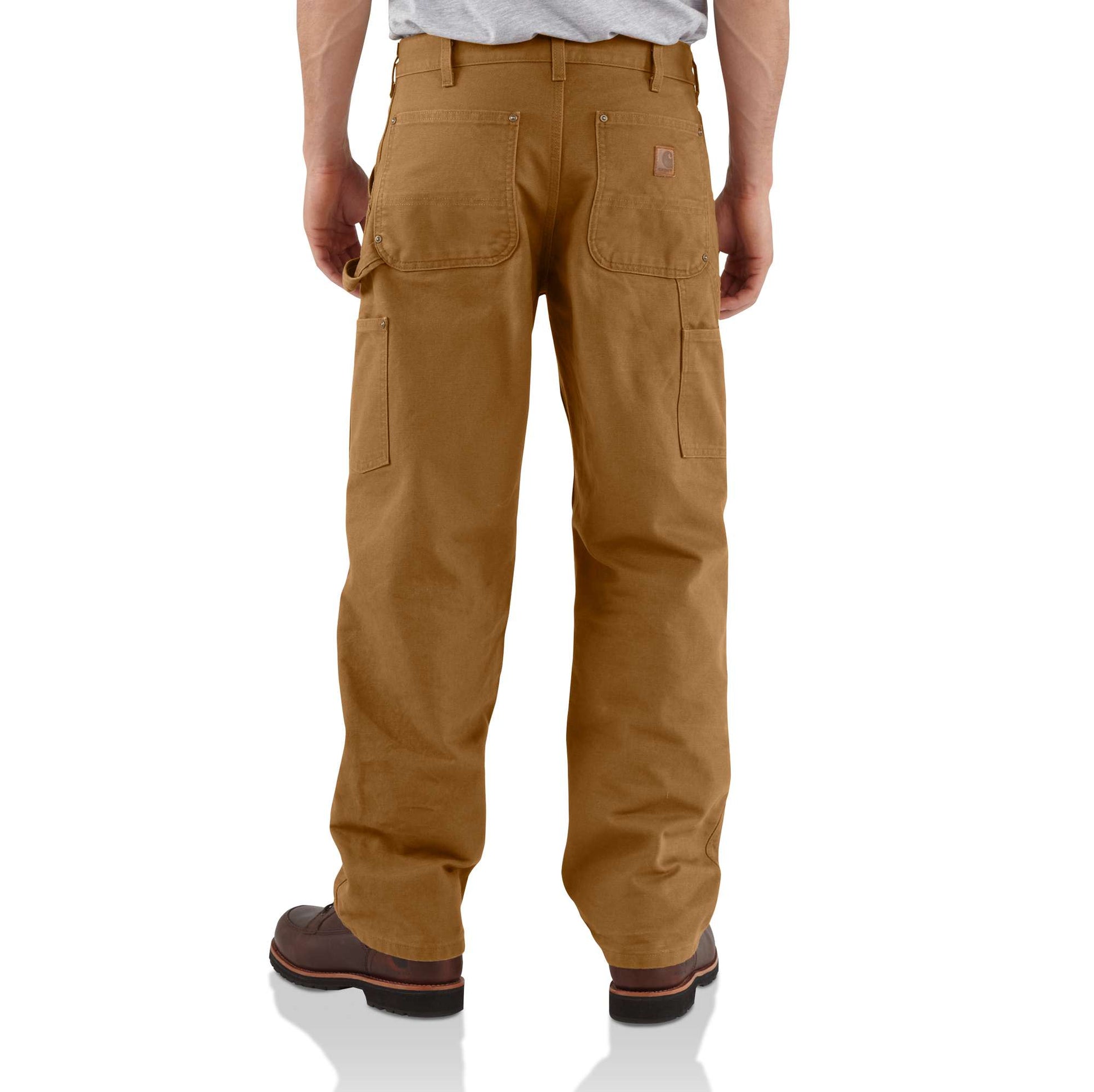 Loose Fit Washed Duck Double-Front Utility Work Pant