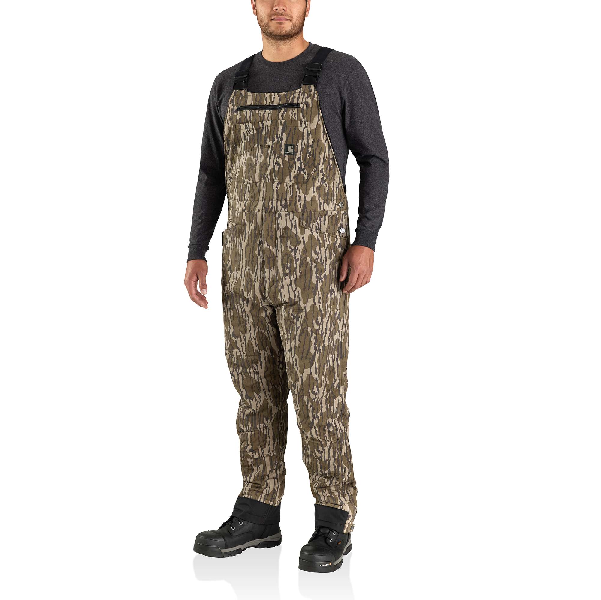 Men's Carhartt Storm Defender Lightweight Camouflage Bib Overalls Size outlet SMALL