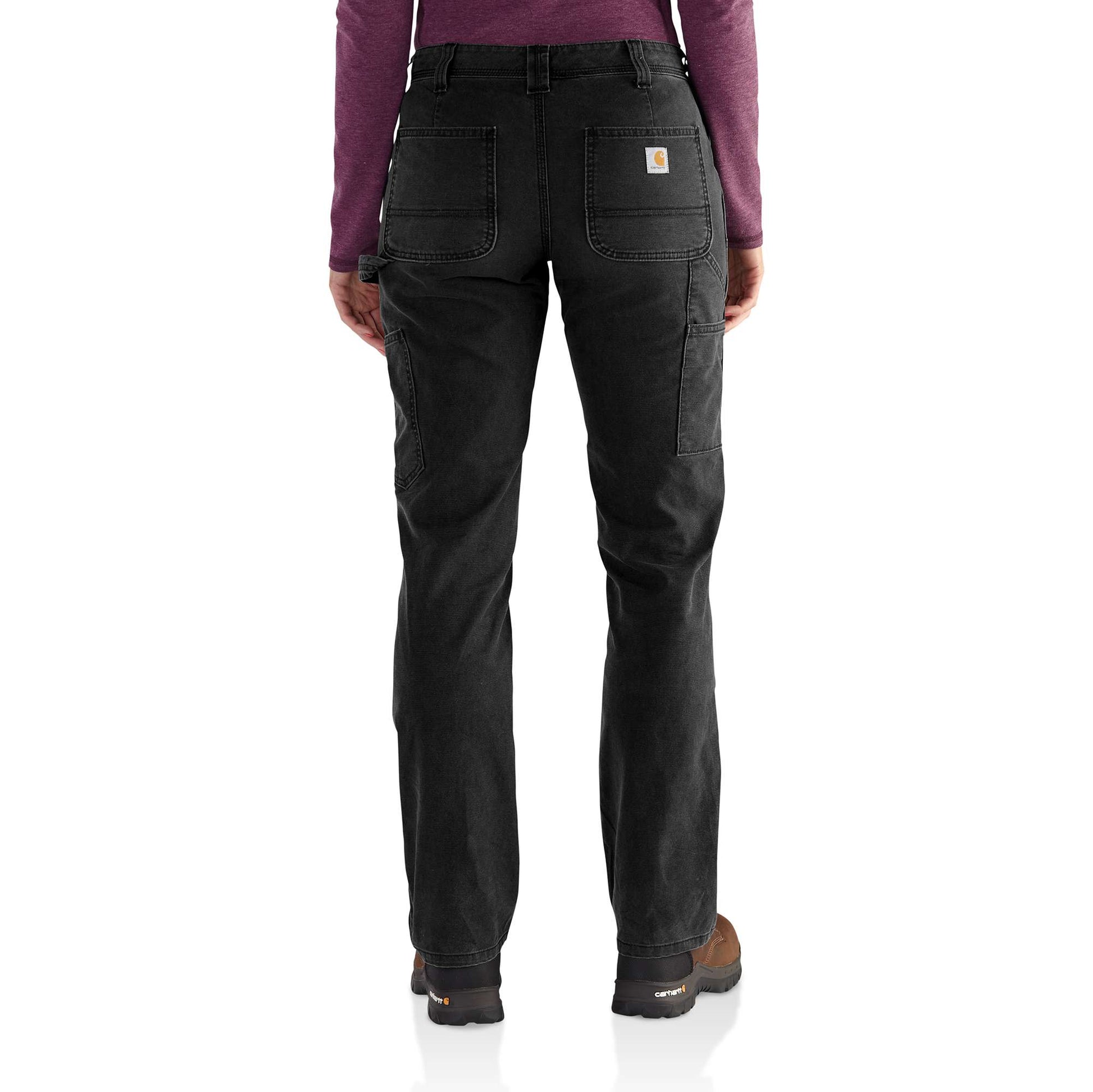 Carhartt Women's Straight Fit Double Front Jean, Rainwash, 8 at