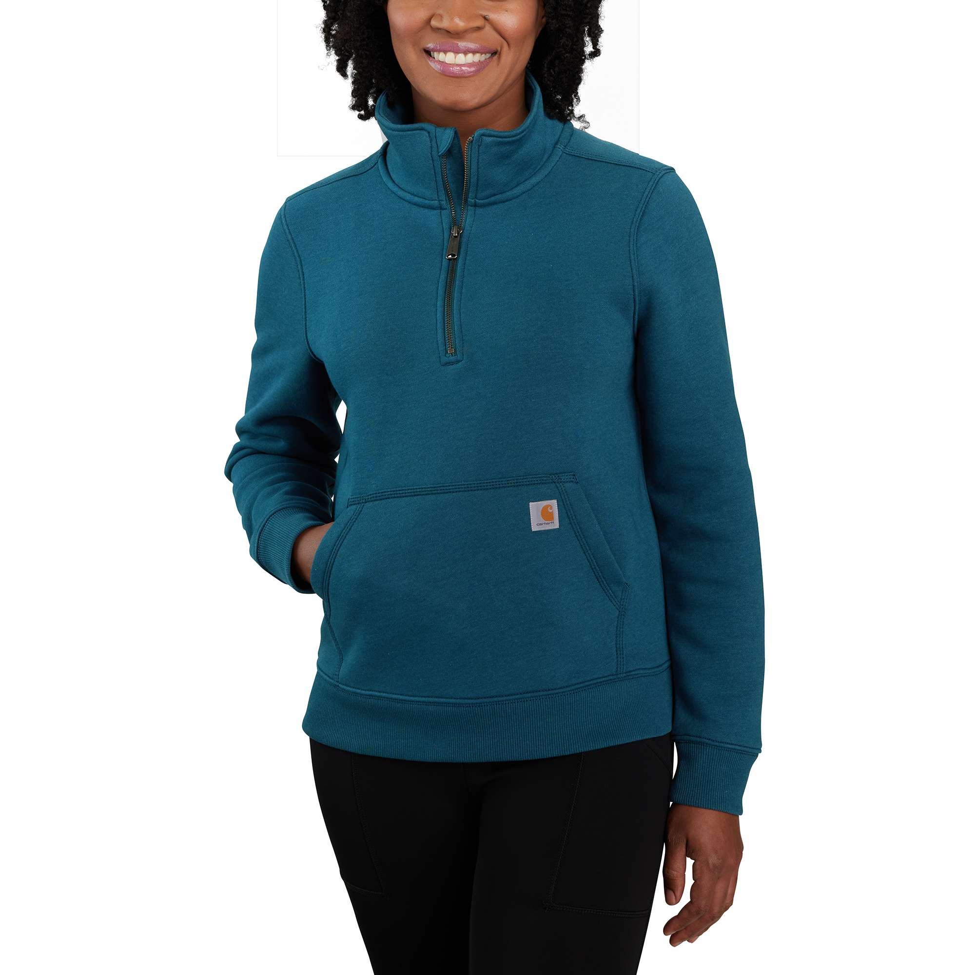 Blue half zip pullover hot sale