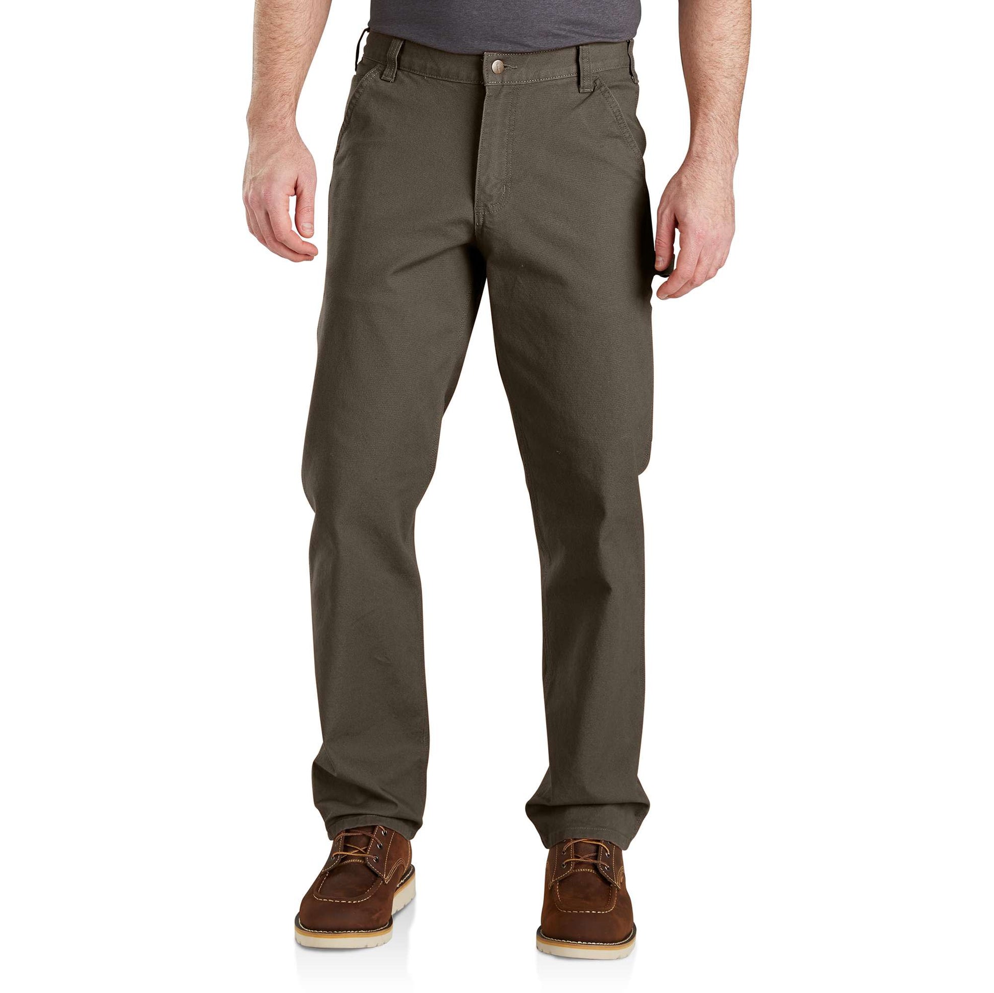 Carharrt Rugged Flex Relaxed Fit Duck Double Front Utility Work Pant Gray  38x30