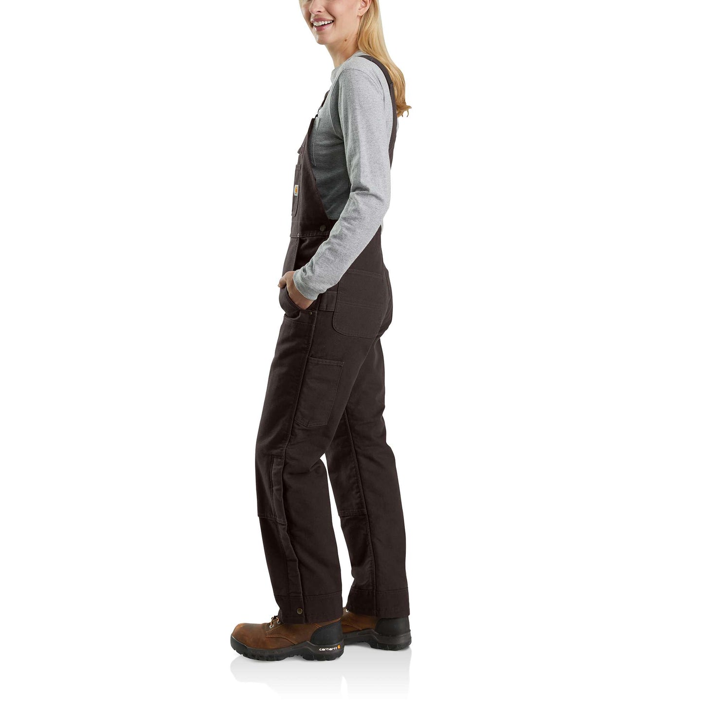 Relaxed Fit Washed Duck Insulated Bib Overall
