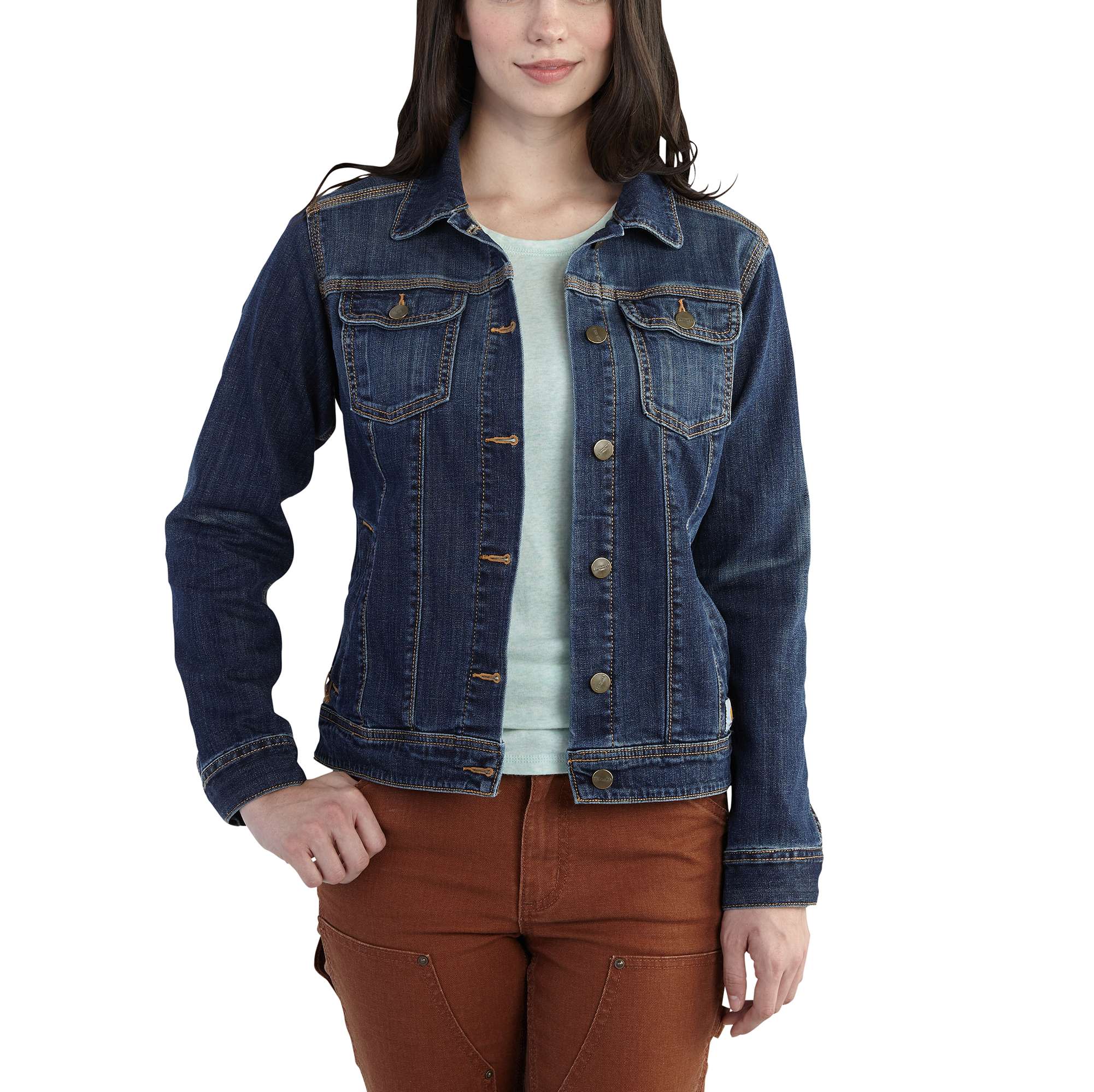 Carhartt women's on sale brewster denim jacket