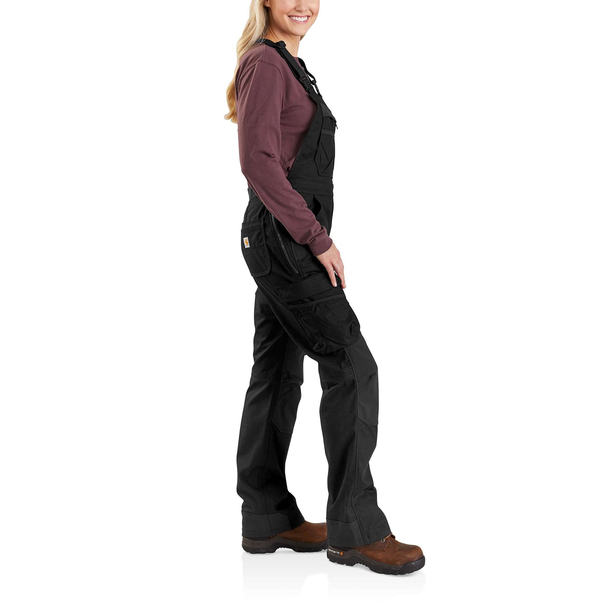 Carhartt Bib Overalls Women's Size XL Rugged Flex Twill Double Front Knee  104556