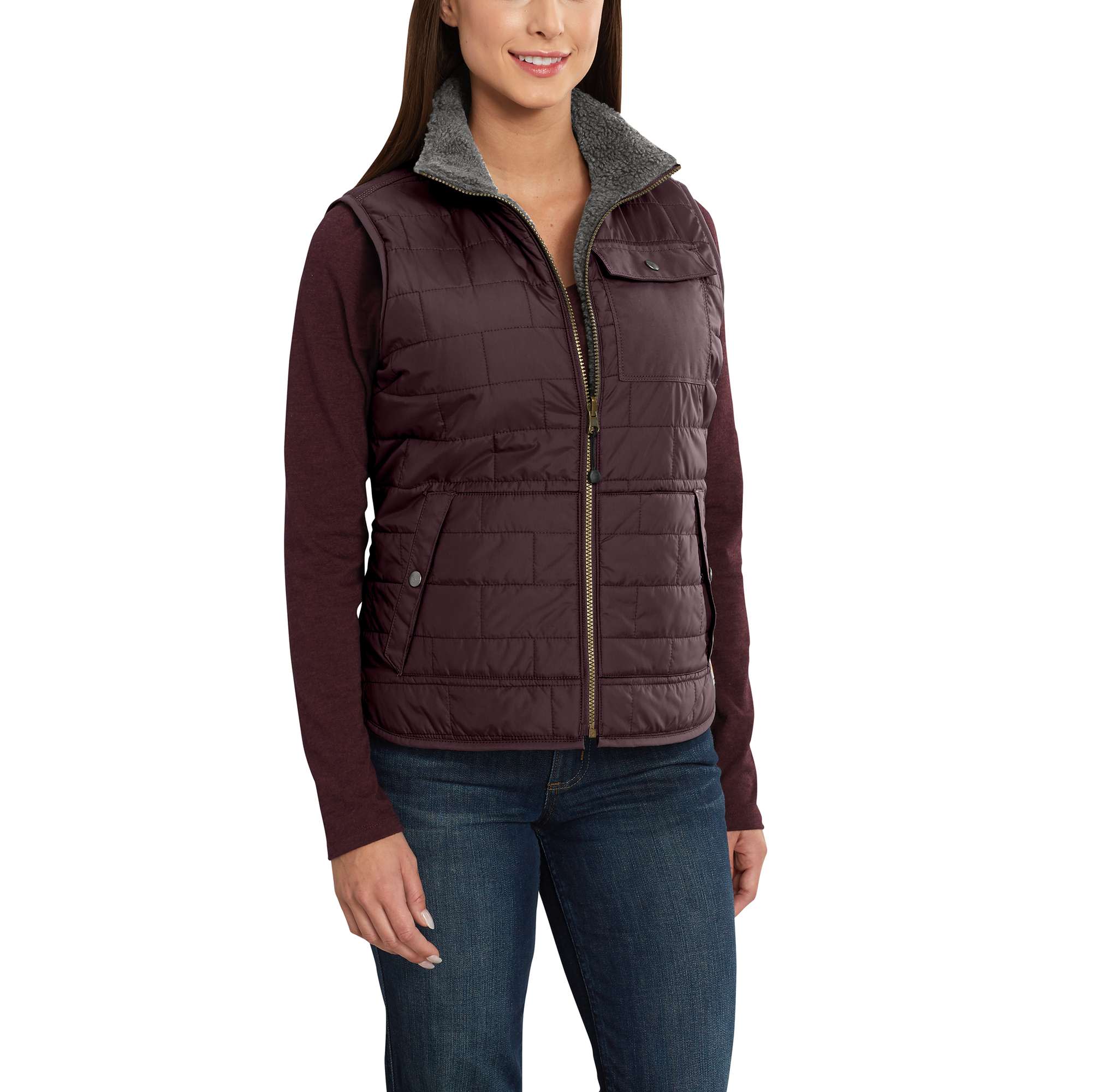 Carhartt women's amoret on sale flannel lined vest