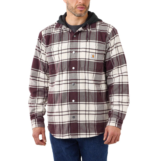 Rugged Flex® Relaxed Fit Flannel Fleece Lined Hooded Shirt Jac