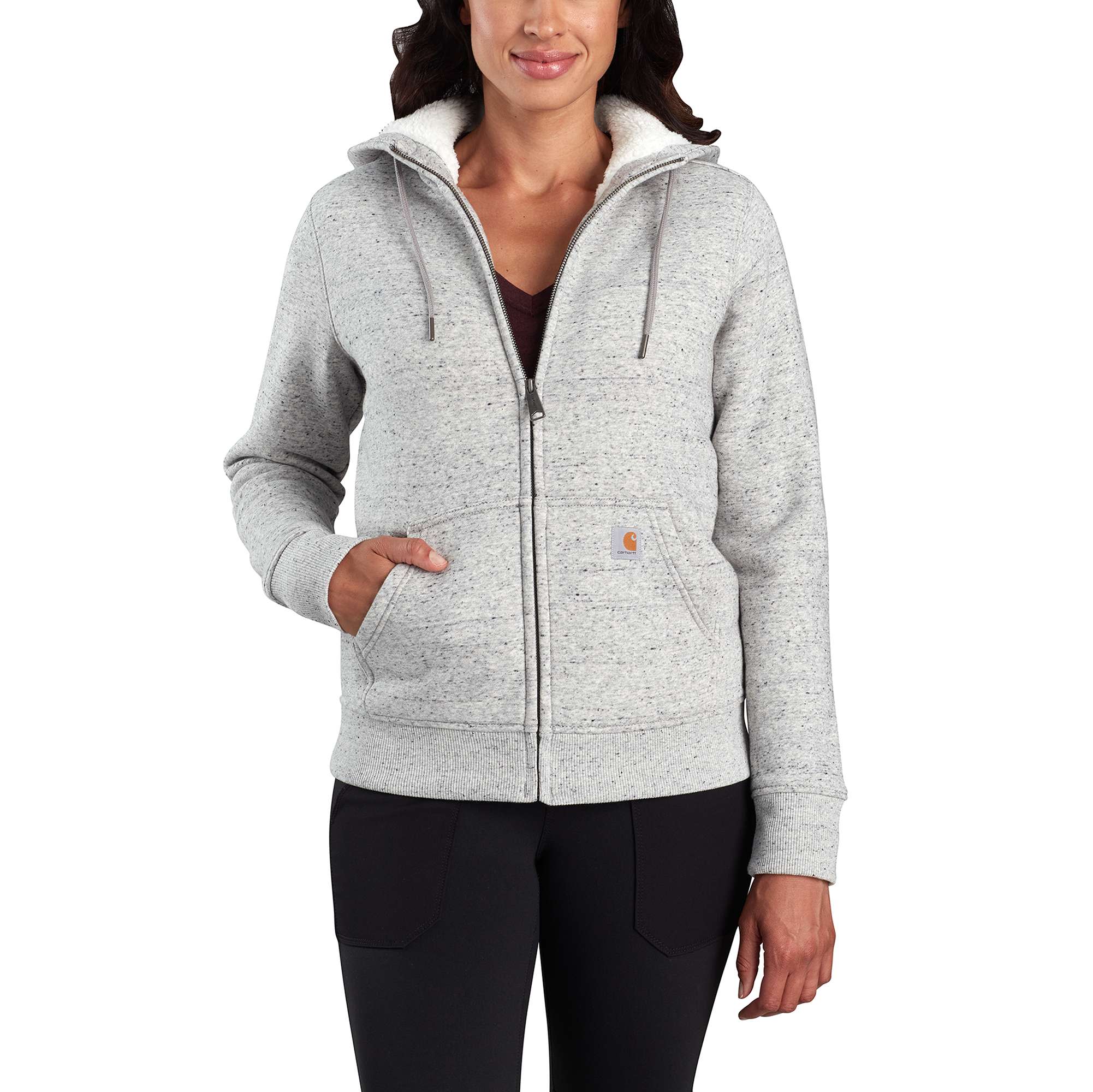 Carhartt Women s Clarksburg Sherpa Lined Hoodie 2x Asphalt Heather Nep