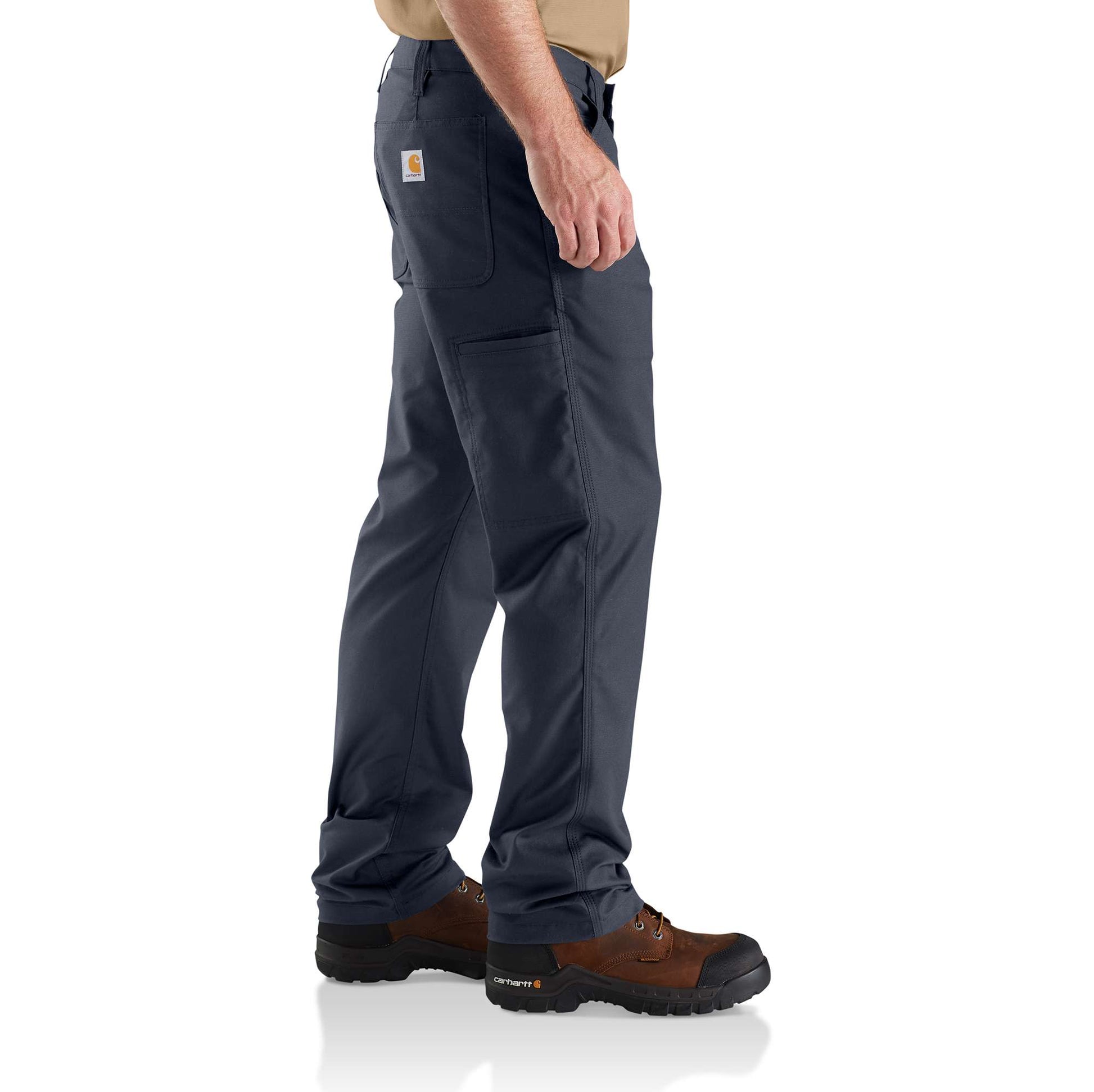 Carhartt Mens Navy Color 29x30 Rugged Flex Loose Fit Canvas Work Pants  BN0151 