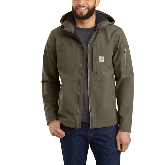 Rain Defender® Relaxed Fit Midweight Softshell Hooded Jacket