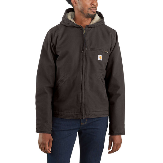 Men's Sherpa-Lined Jacket - Relaxed Fit - Washed Duck - 3 Warmest Rating