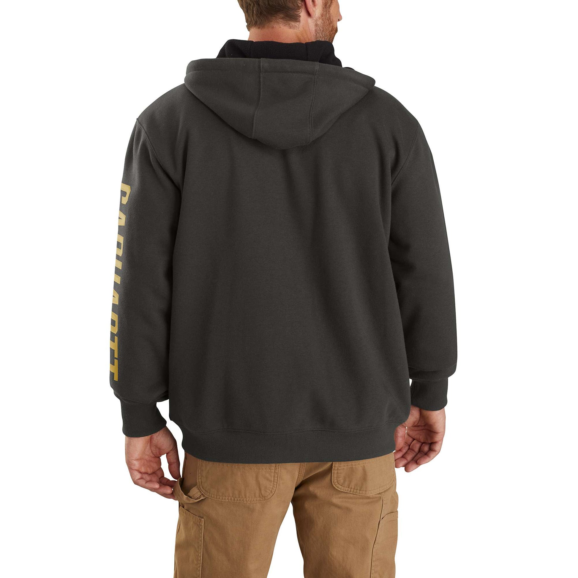 Carhartt Men's Rain Defender Loose Fit Midweight Logo Graphic Sweatshirt | Carbon Heather | XL