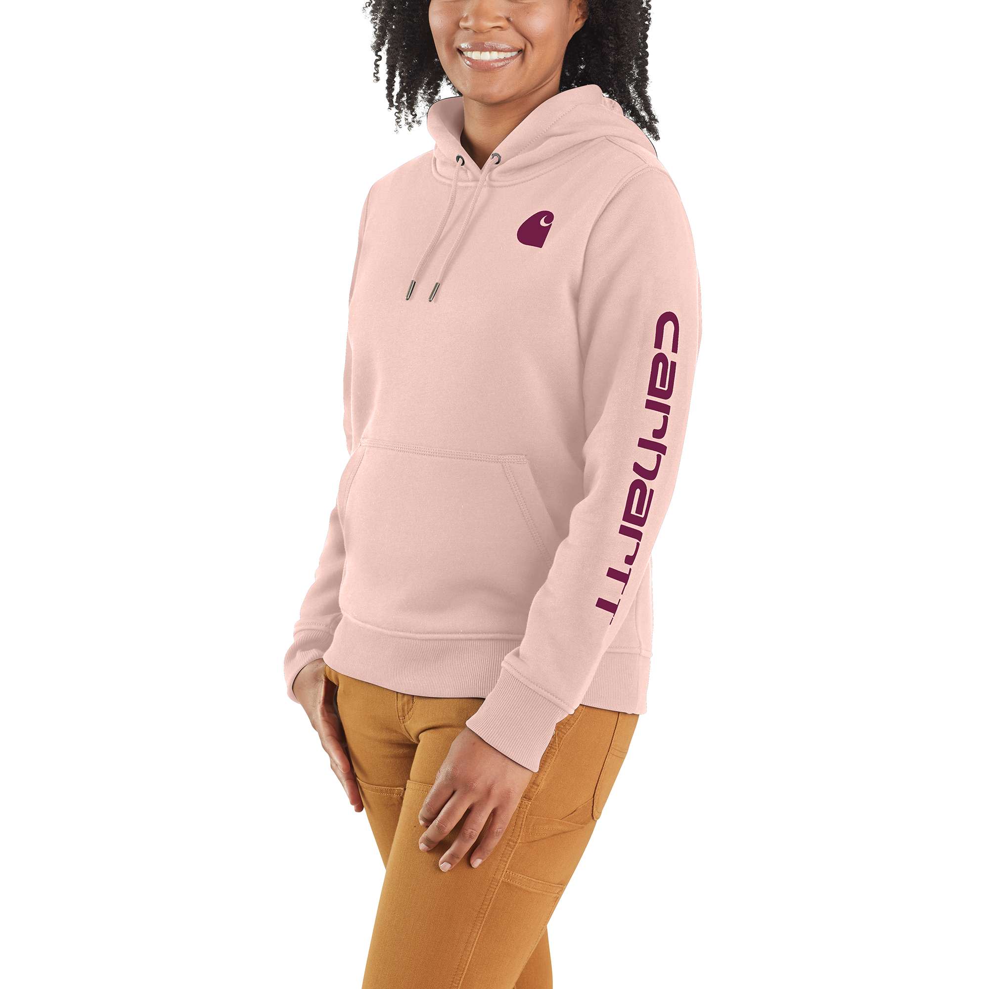 Pink store carhartt hoodie