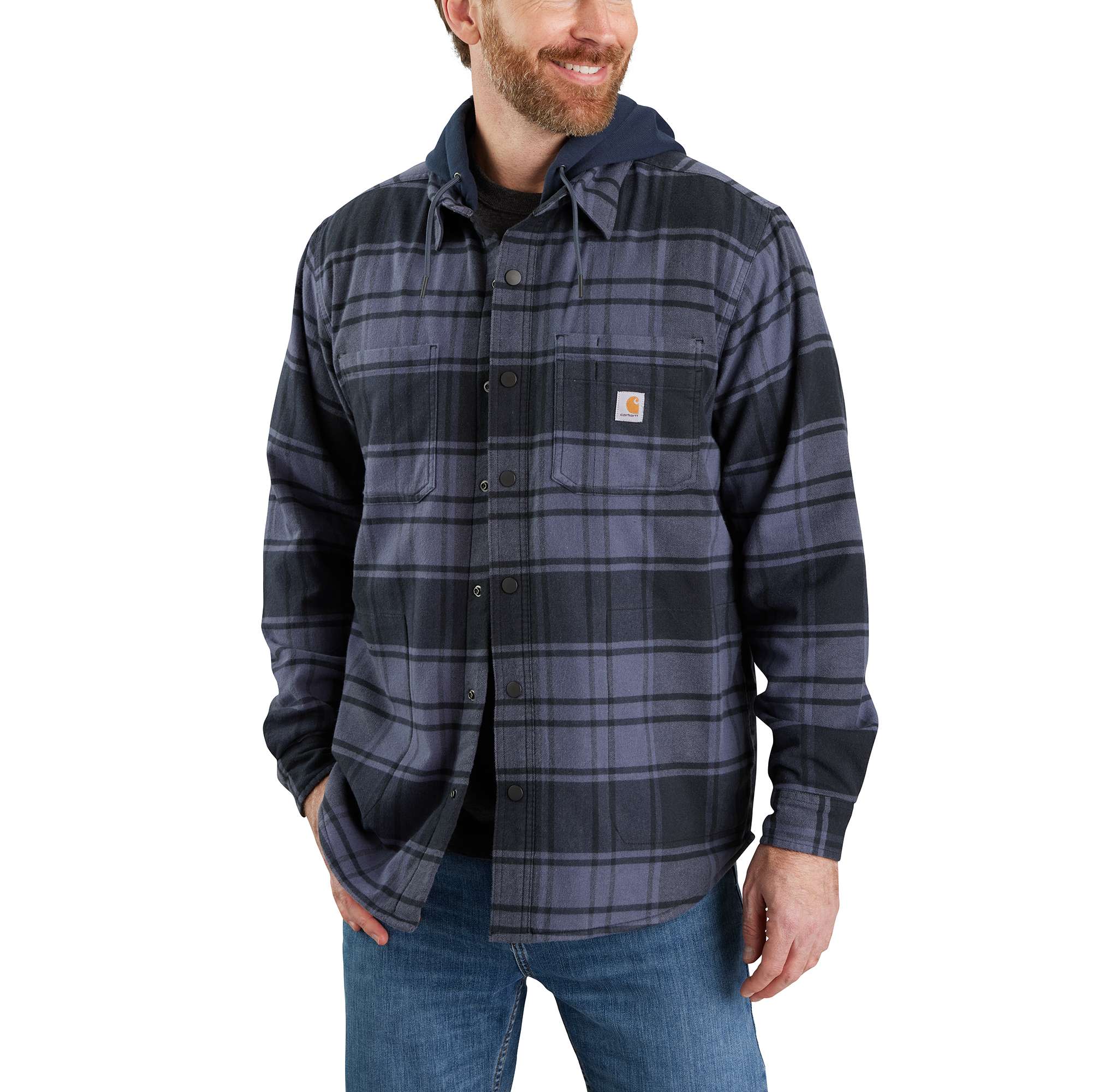 New men's 5XL retailer Carhartt loose fit firm duck insulated flannel lined hooded jacket