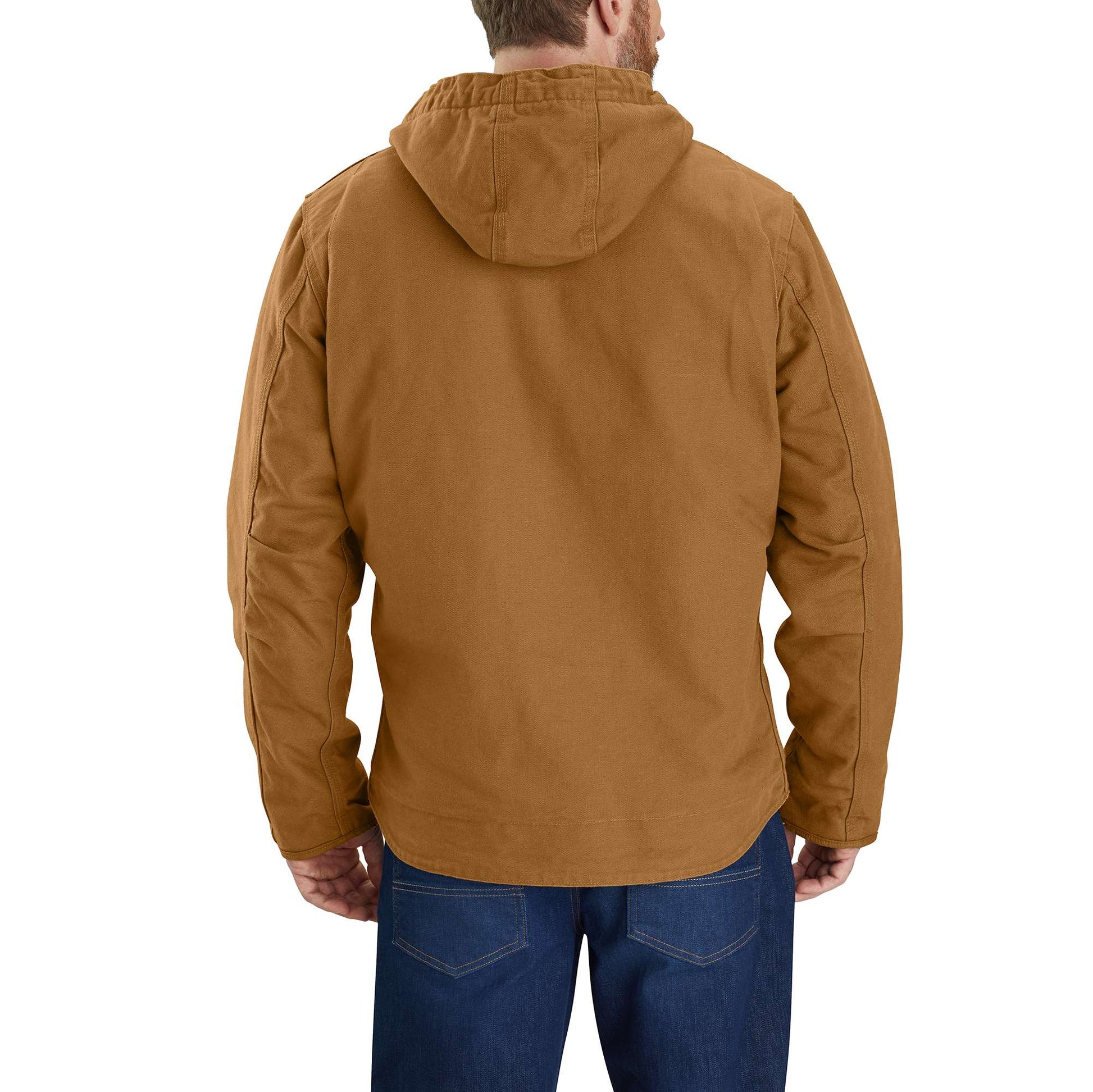 Carhartt Men's Relaxed Fit Washed Duck Sherpa-Lined Utility Jacket