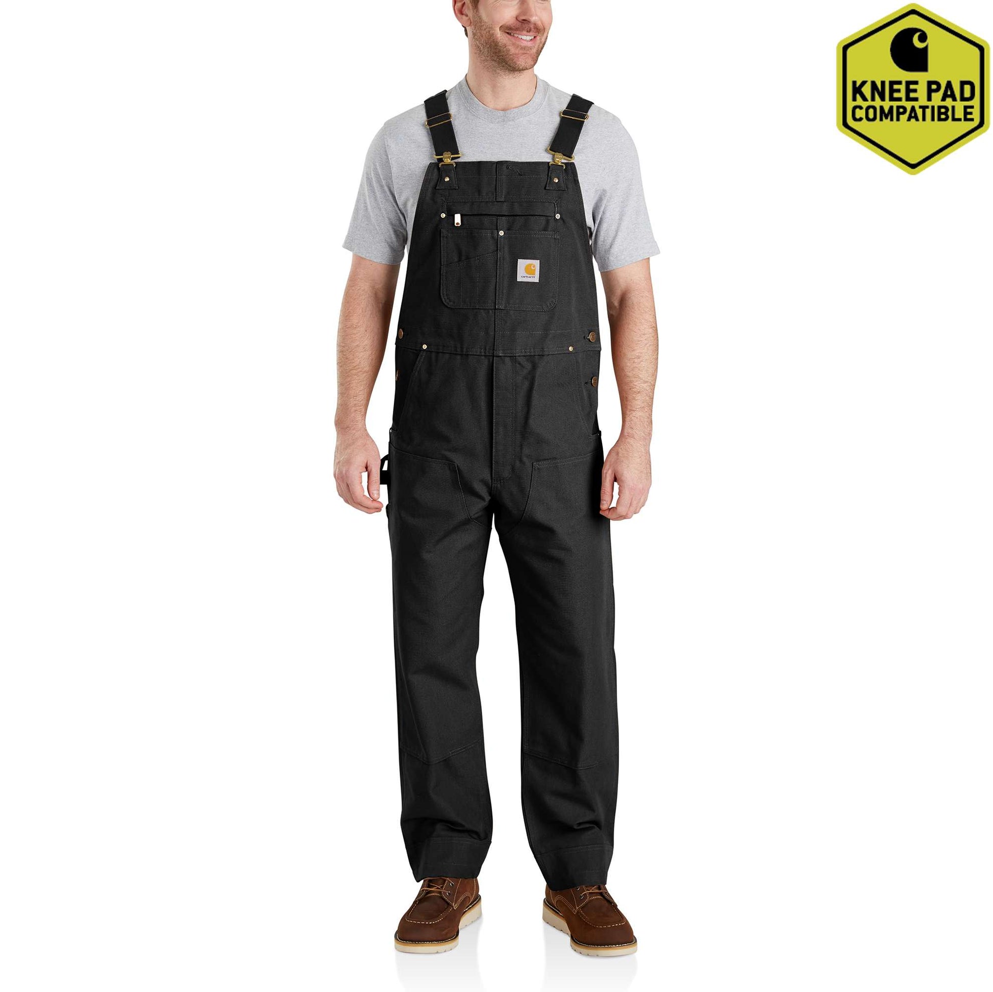  Carhartt mens Super Dux Relaxed Fit Insulated Bibs Overalls,  Black, Large US: Clothing, Shoes & Jewelry
