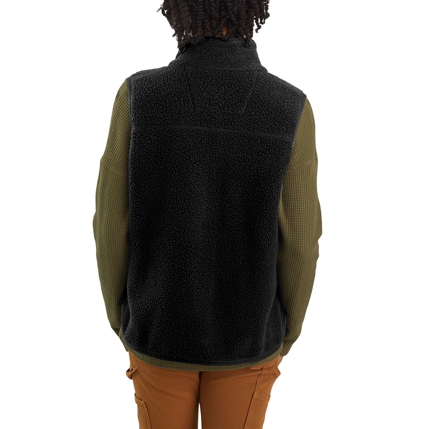 Relaxed Fit Fleece Snap-Front Vest