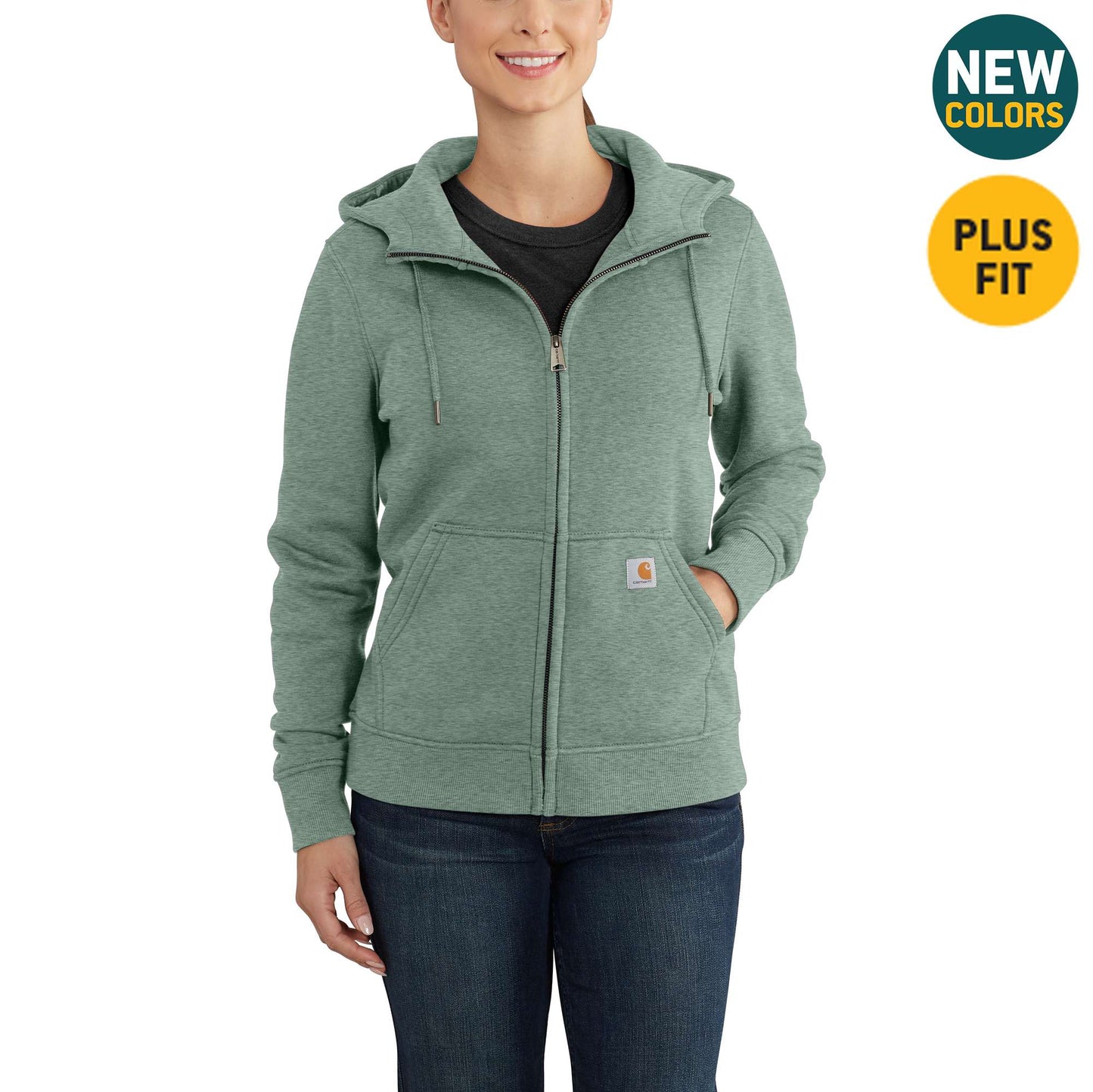 Women's Relaxed Fit Midweight Full-Zip Sweatshirt