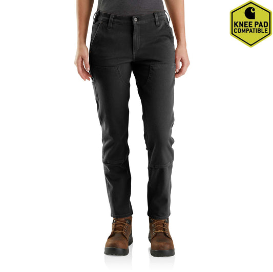 Women's Double-Knee Pant - Relaxed Fit - Rugged Flex® - Twill