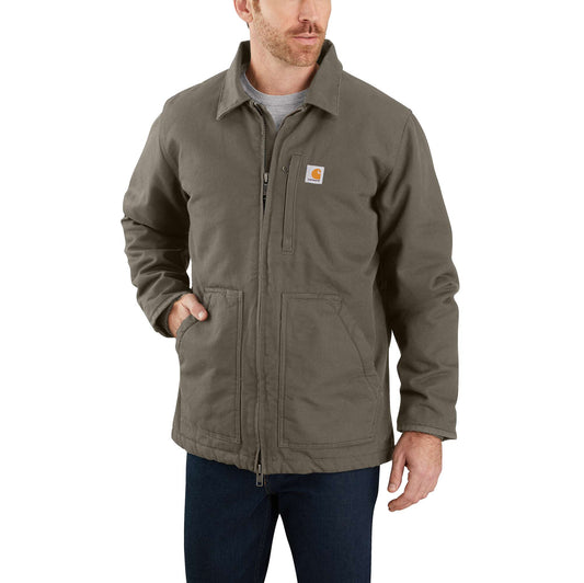 Men's Sherpa-Lined Field Jacket - Loose Fit - Washed Duck - 2 Warmest Rating