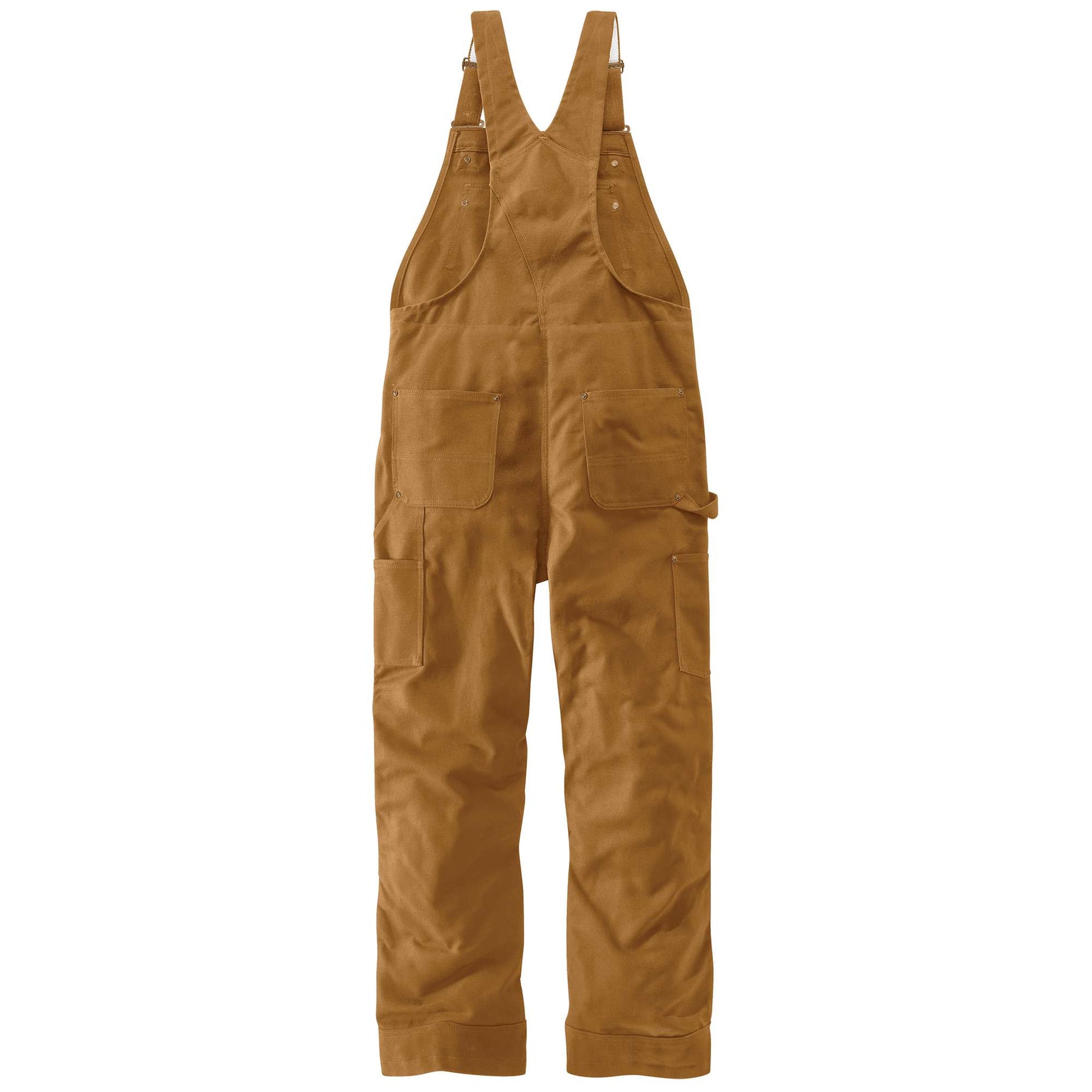 Carhartt Men's Loose Fit Firm Duck Insulated Bib Overall | Brown | XL