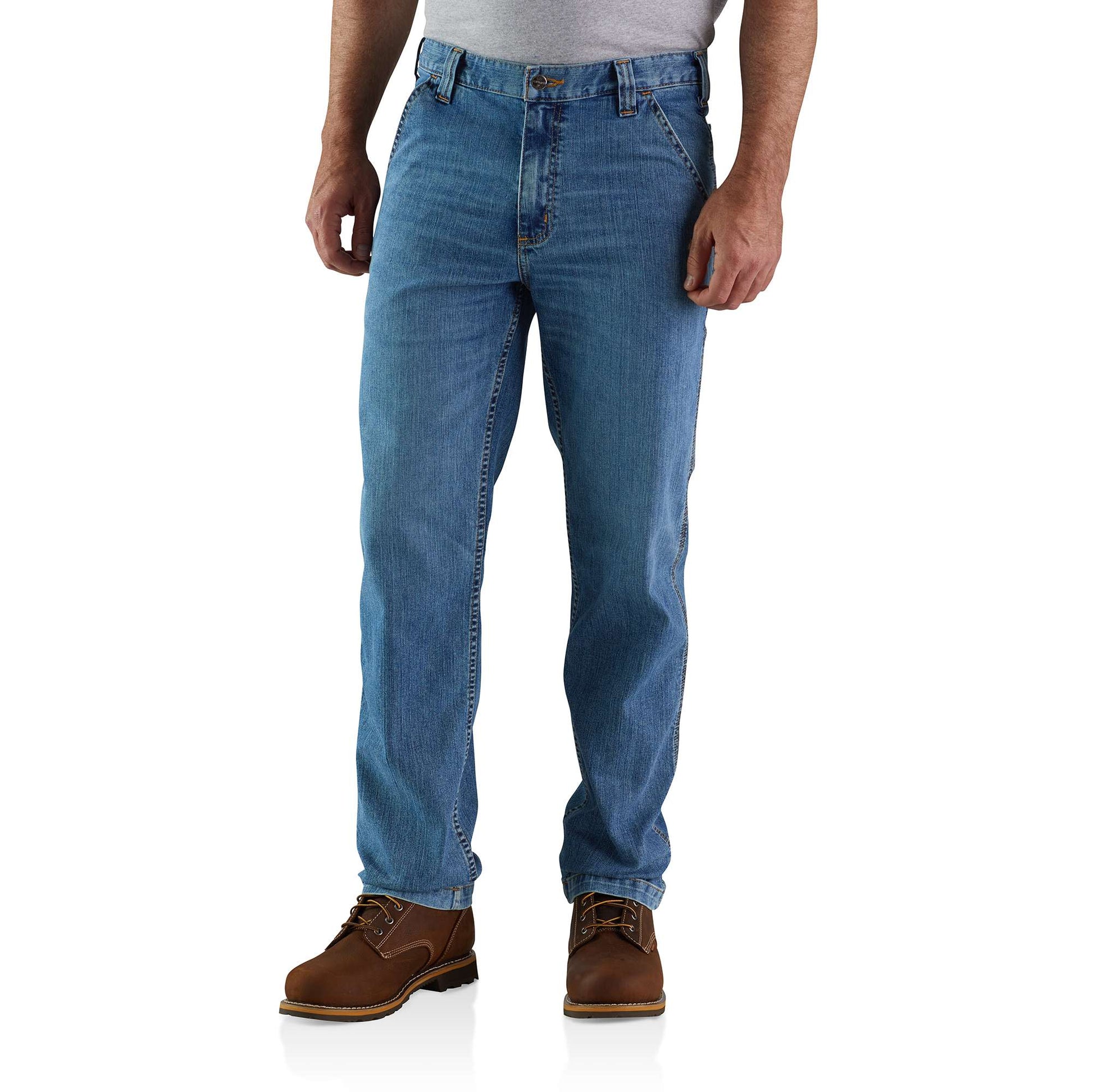 Carhartt Men's Rugged Flex Relaxed Fit Utility Logger Jeans - Freight