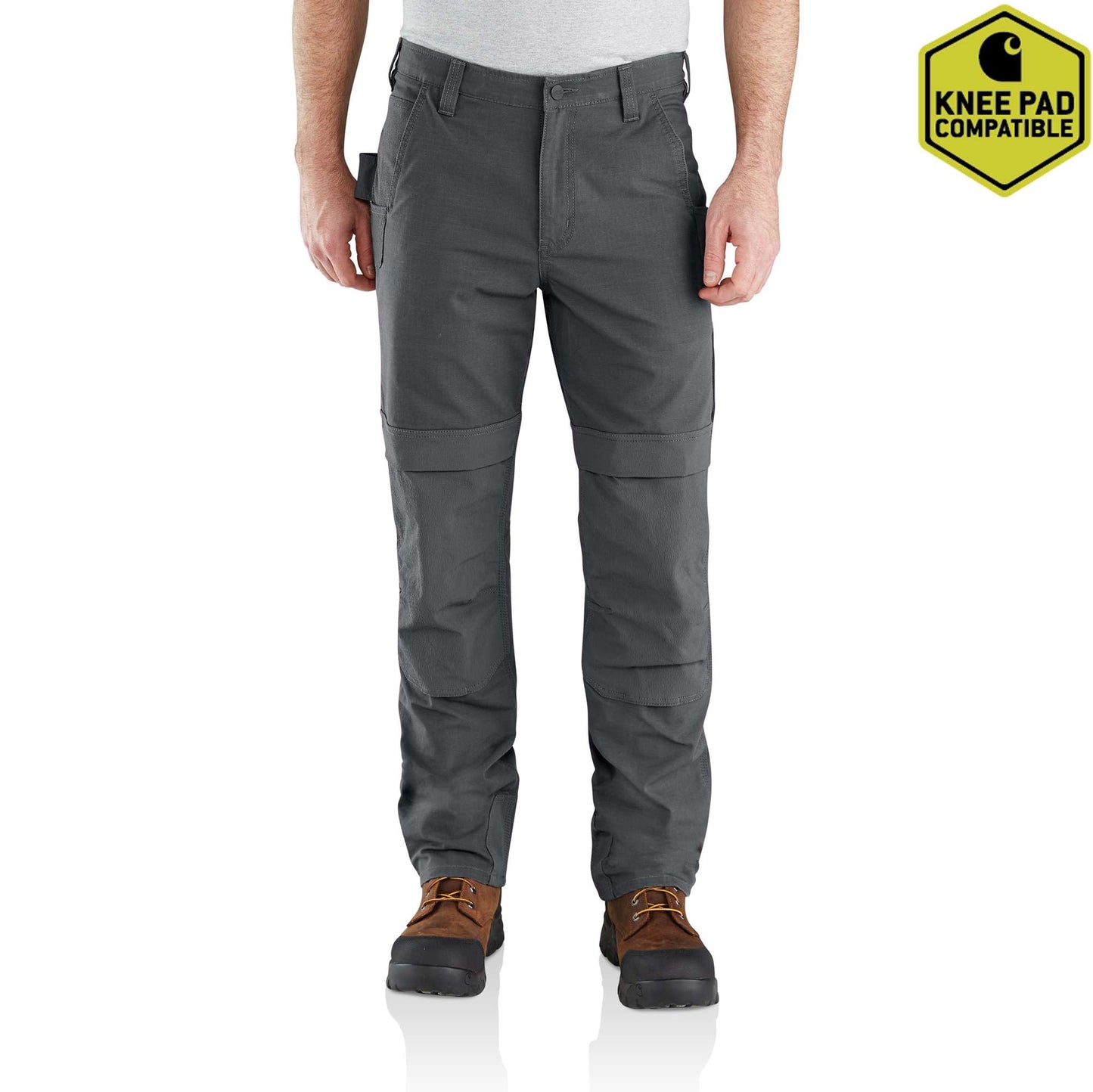 Mens Carhartt Rugged Flex® Duck Double-Front Utility Work Pant Black