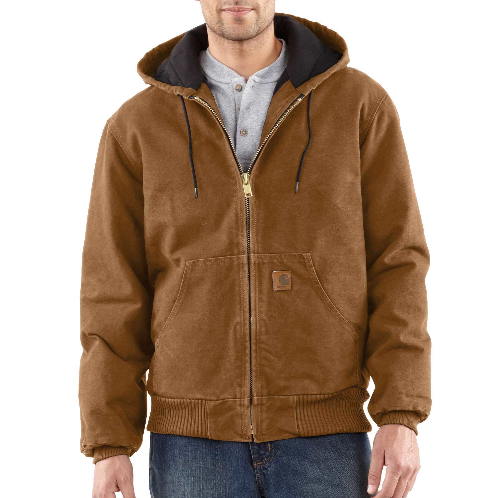 Carhartt sandstone quilted shop flannel lined active jackets