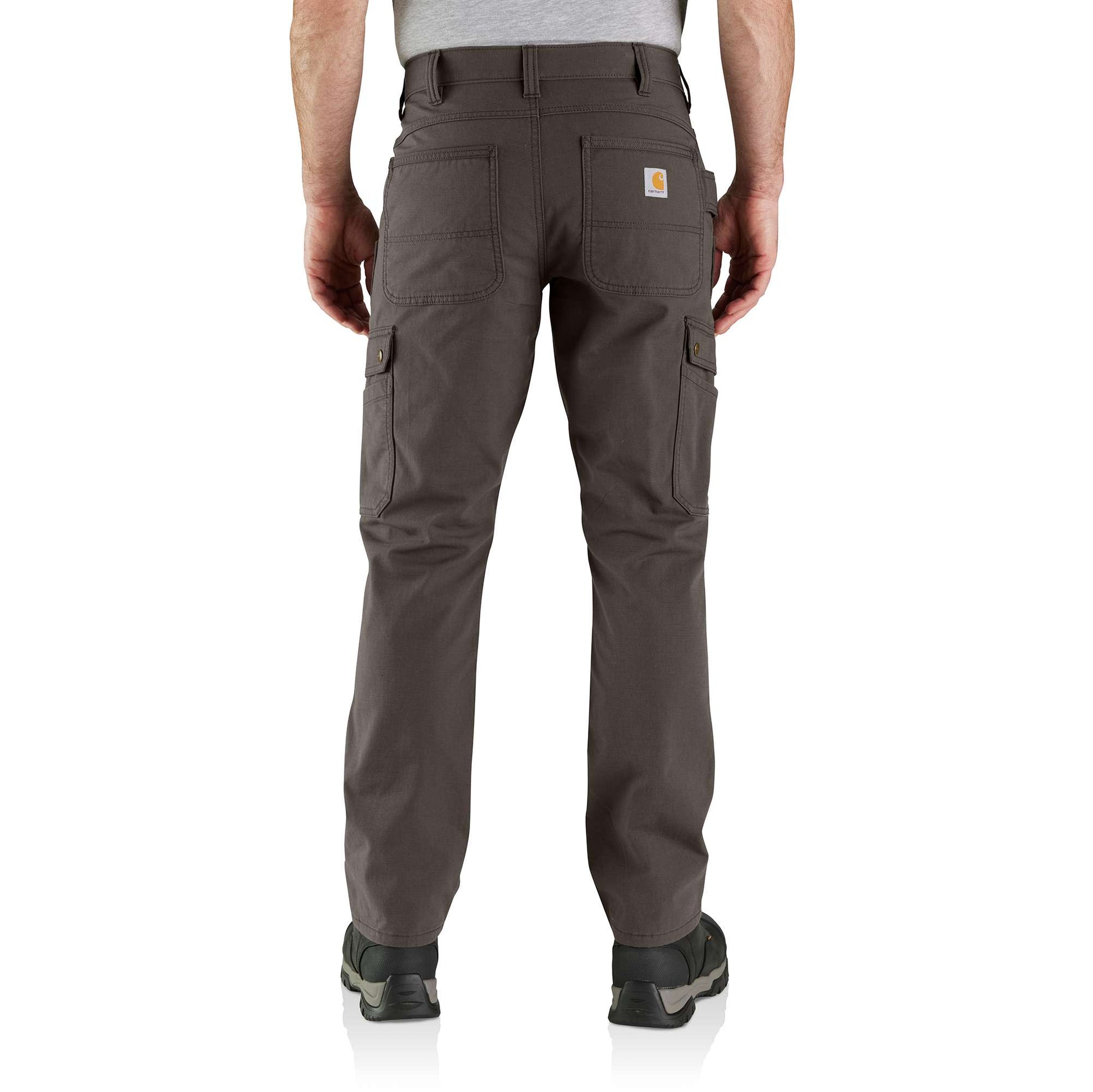 Regular Fit Ripstop Cargo Pants - Dark brown - Men