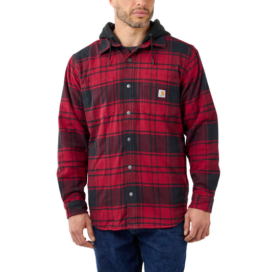 Rugged Flex® Relaxed Fit Flannel Fleece Lined Hooded Shirt Jac