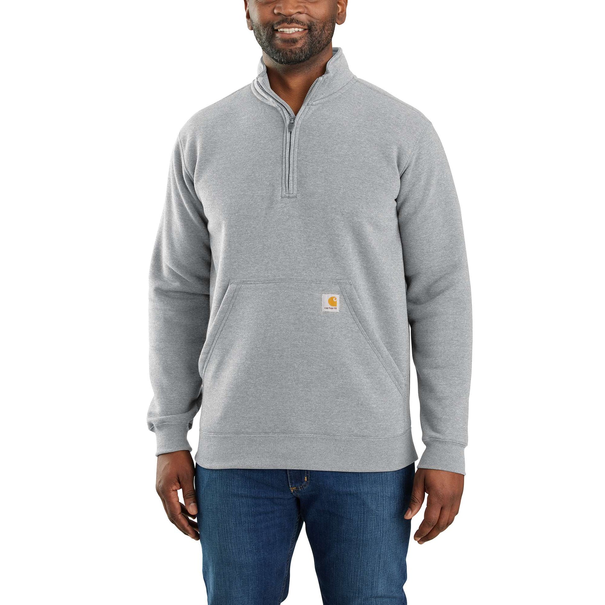 Oversized Quarter Zip Mock-Neck Sweatshirt