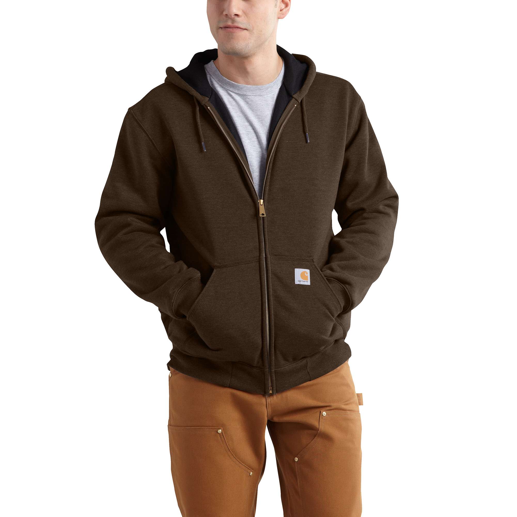 Carhartt insulated zip up sweatshirt best sale