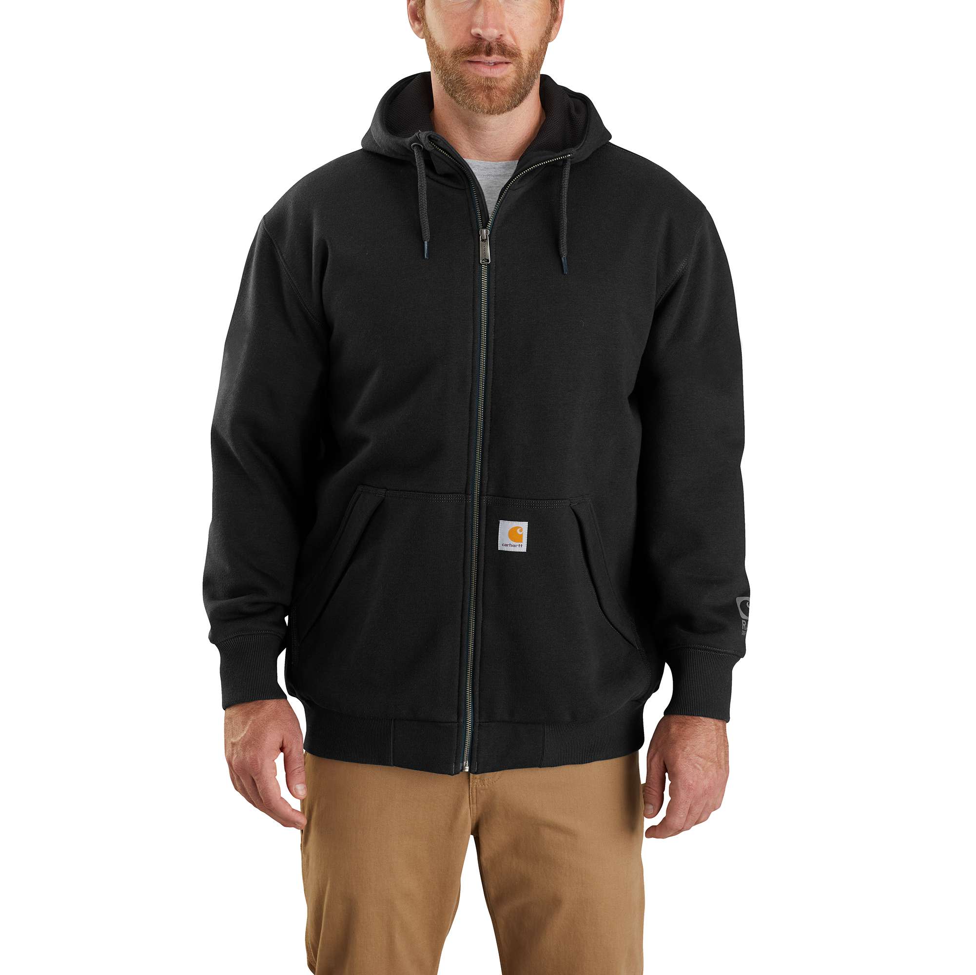 Rain Defender Loose Fit Midweight Thermal Lined Full Zip Sweatshirt Carhartt Reworked