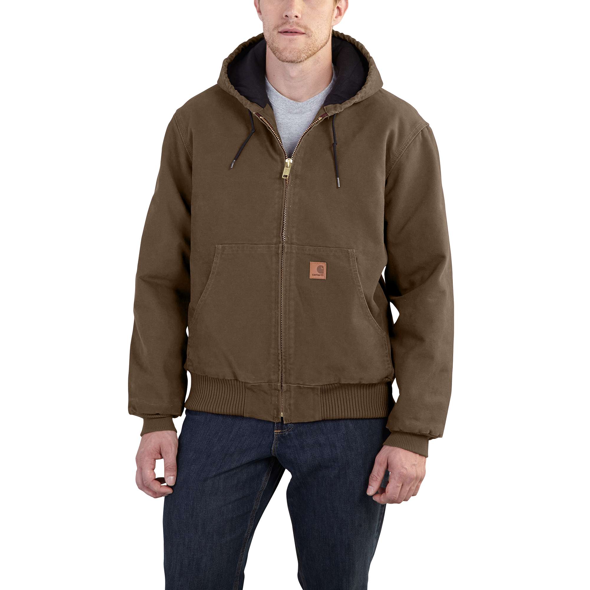 carhartt sandstone active jac quilted flannel lined