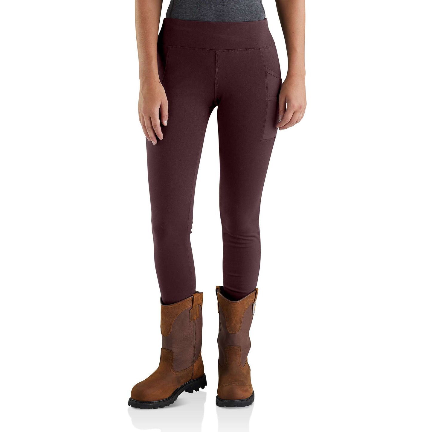 Carhartt Force Fitted Pocket Leggings Women's Small Grey Oyster Color