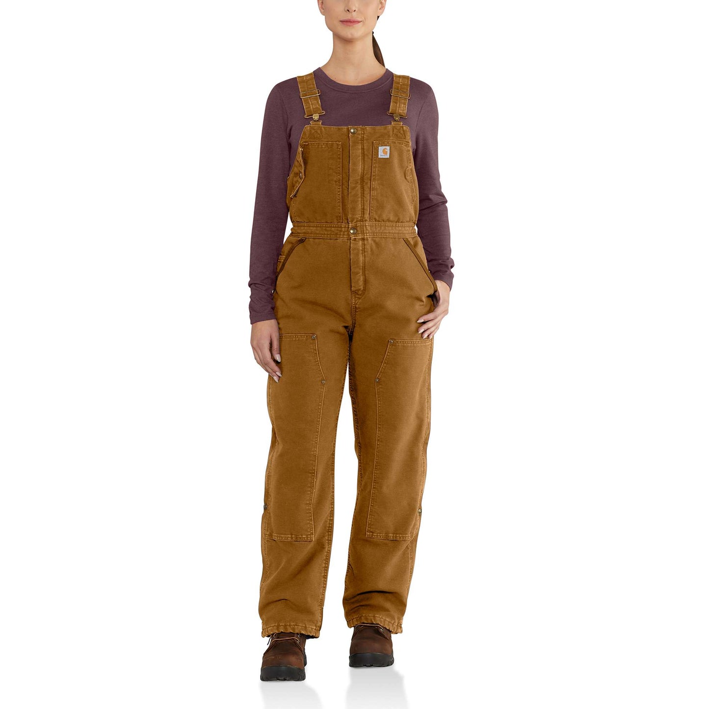Bib Overall Carhartt Women Shorts Carhartt Women's Dark Brown