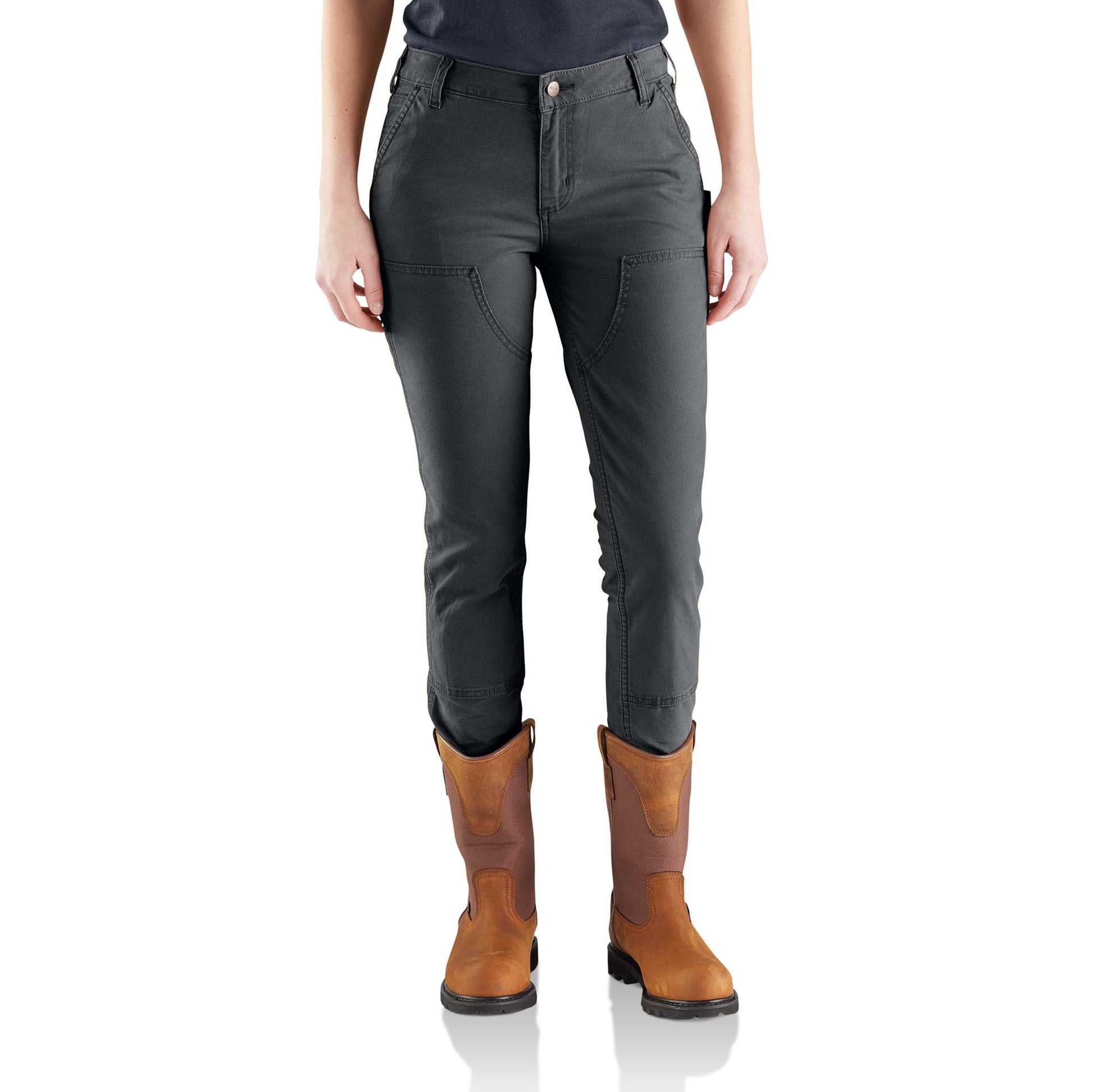 Carhartt Womens 16 R Crawford Double Front Pants Slim Fit Rugged