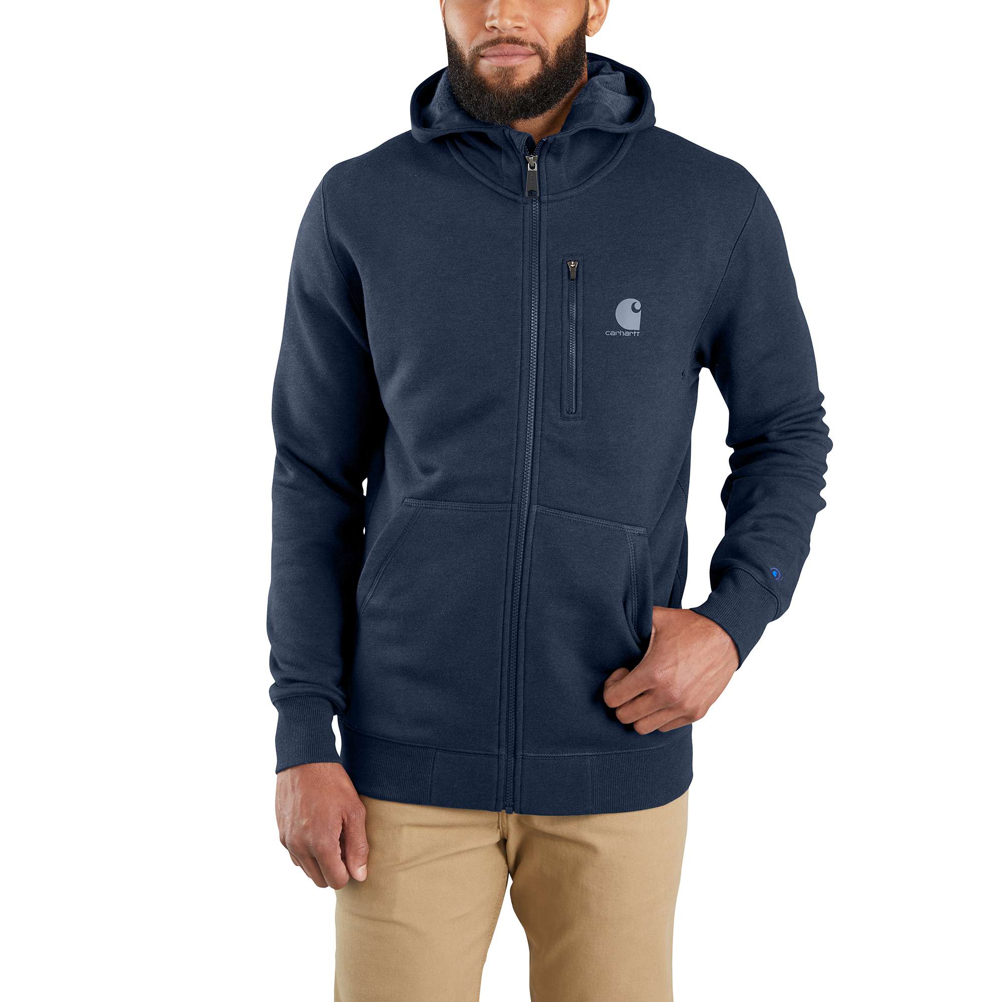 Carhartt force delmont 2025 zip front hoodie