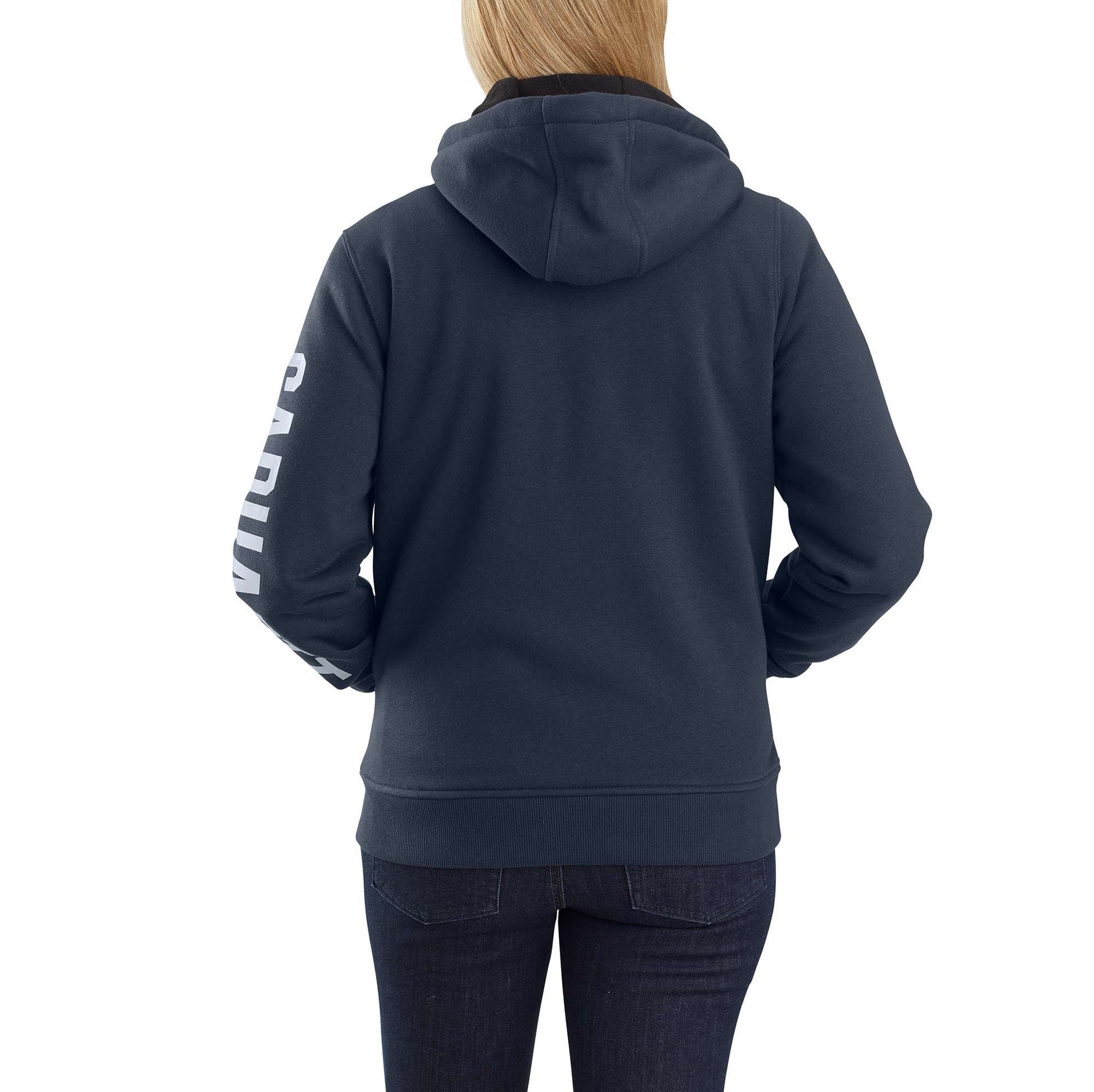 Carhartt Women's Relaxed Fit Rain Defender Graphic Sweatshirt, Black