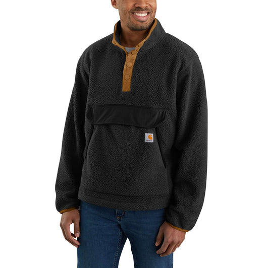 Relaxed Fit Fleece Snap Front Jacket - 2 Warmer Rating