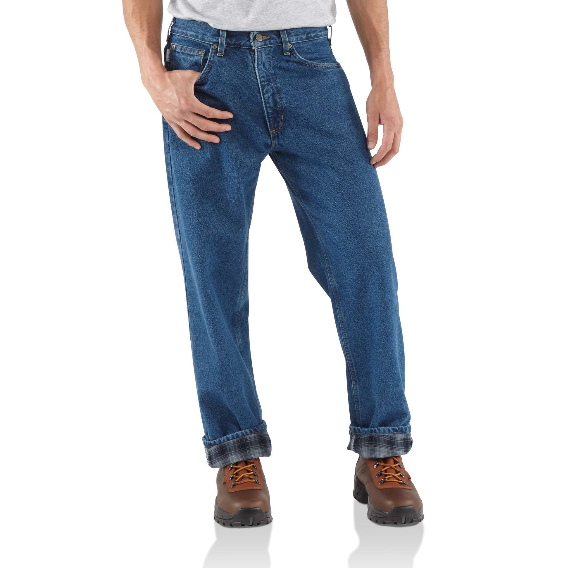 Relaxed-Fit Straight-Leg Flannel Lined Jean | Carhartt Reworked