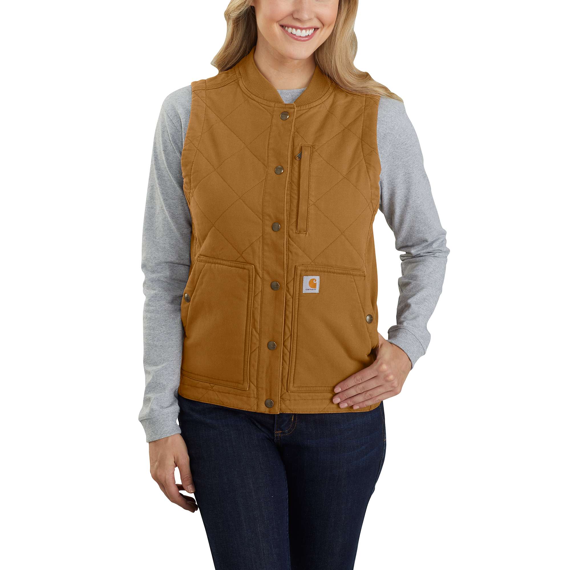 Rugged Flex Relaxed Fit Canvas Insulated Rib Collar Vest