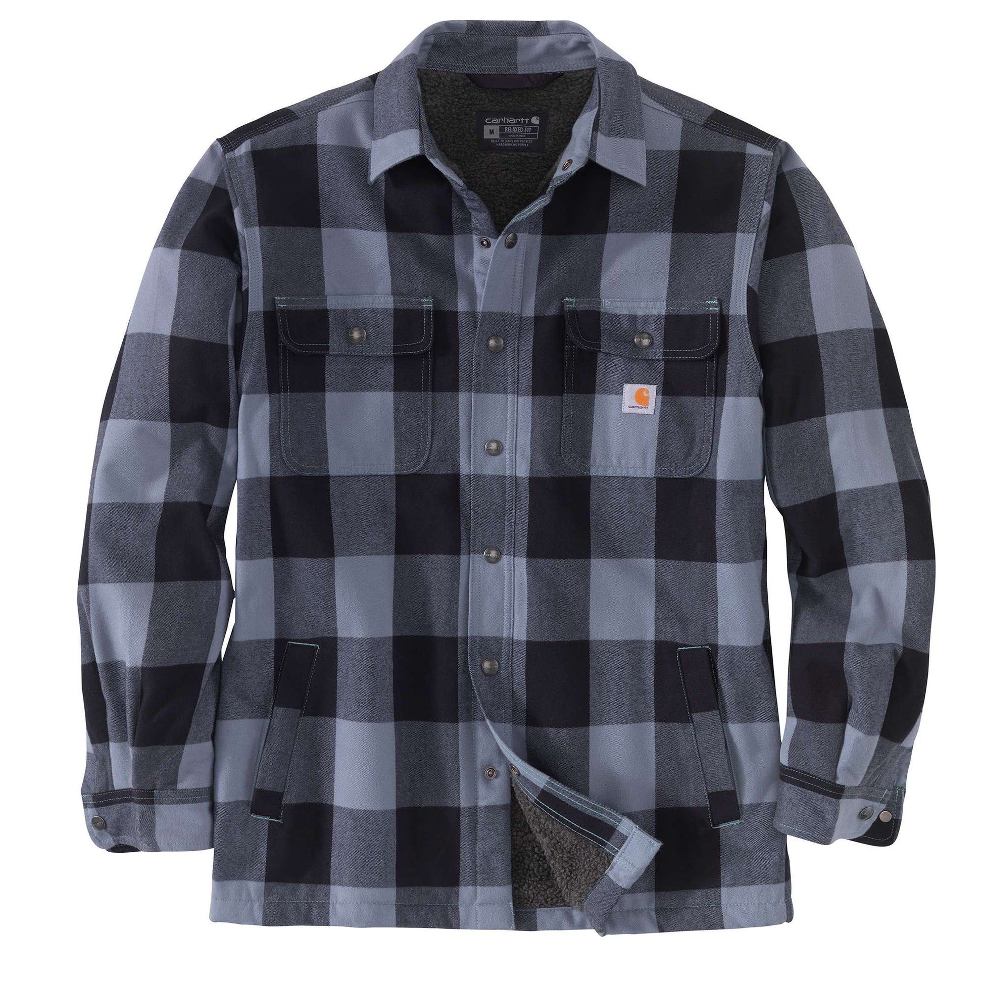 Relaxed Fit Heavyweight Flannel Sherpa-Lined Shirt Jac