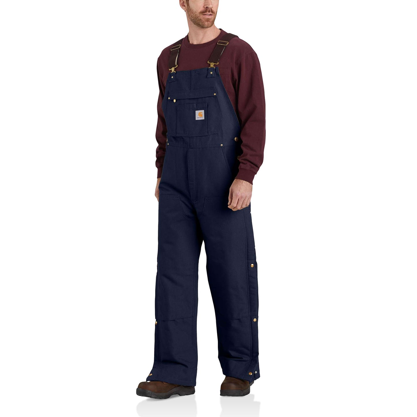Loose Fit Firm Duck Insulated Bib Overall | Carhartt Reworked