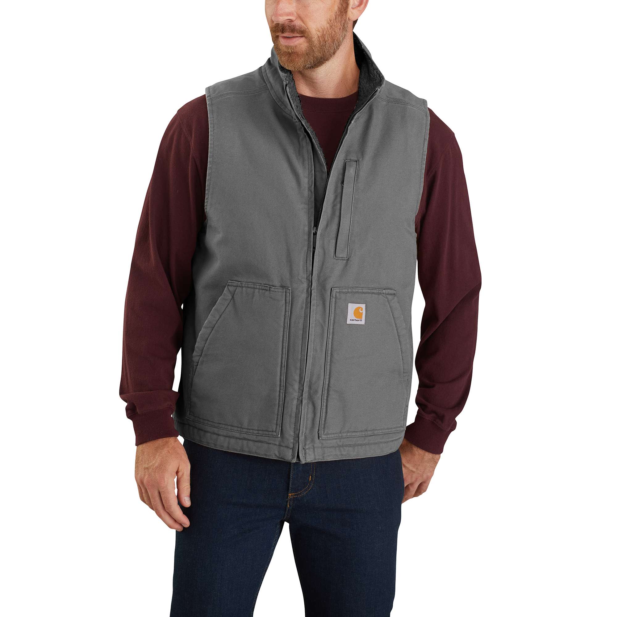 Carhartt mock shop neck vest men's