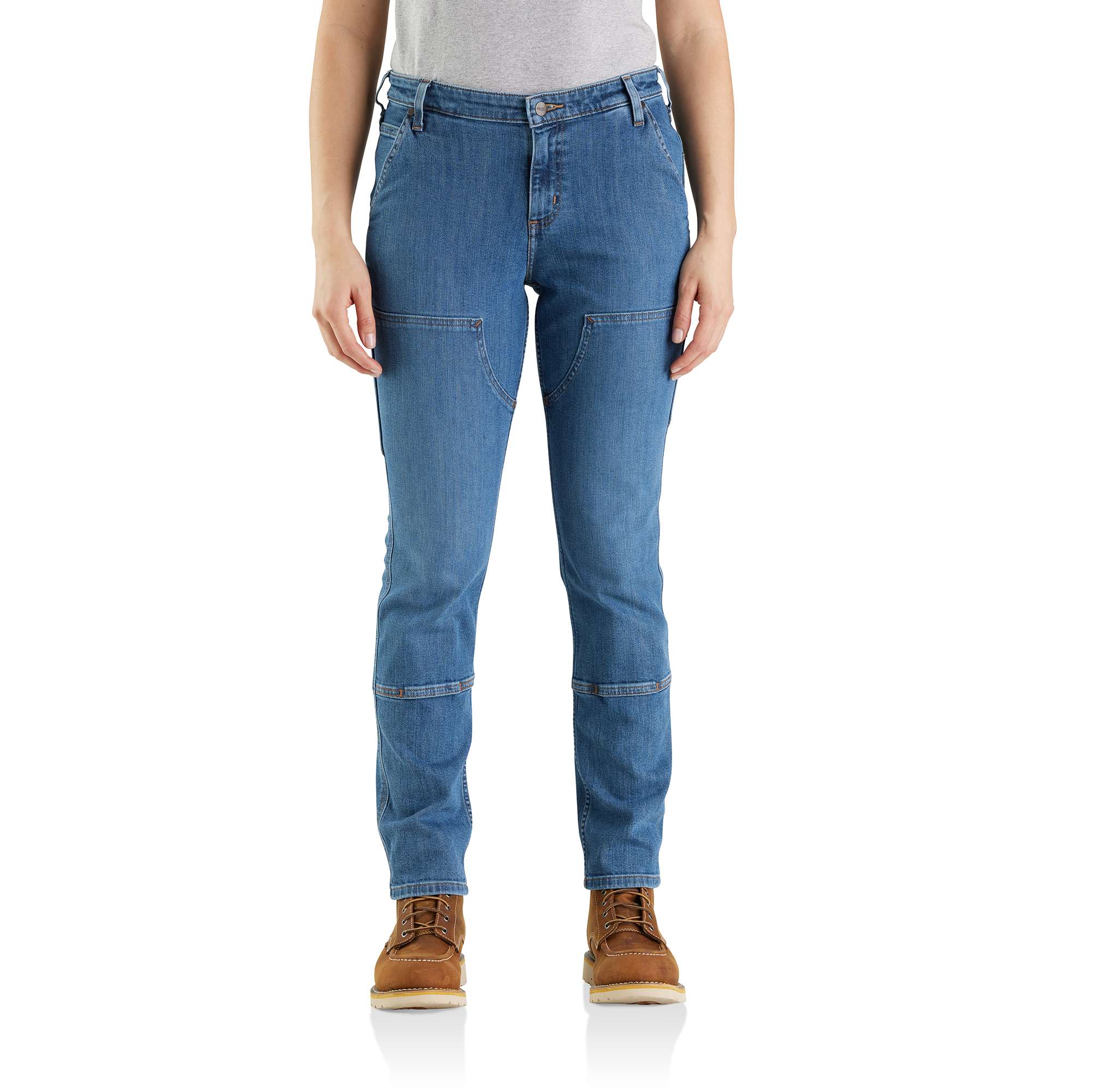 Rugged Flex Relaxed Fit Double Front Straight Jean