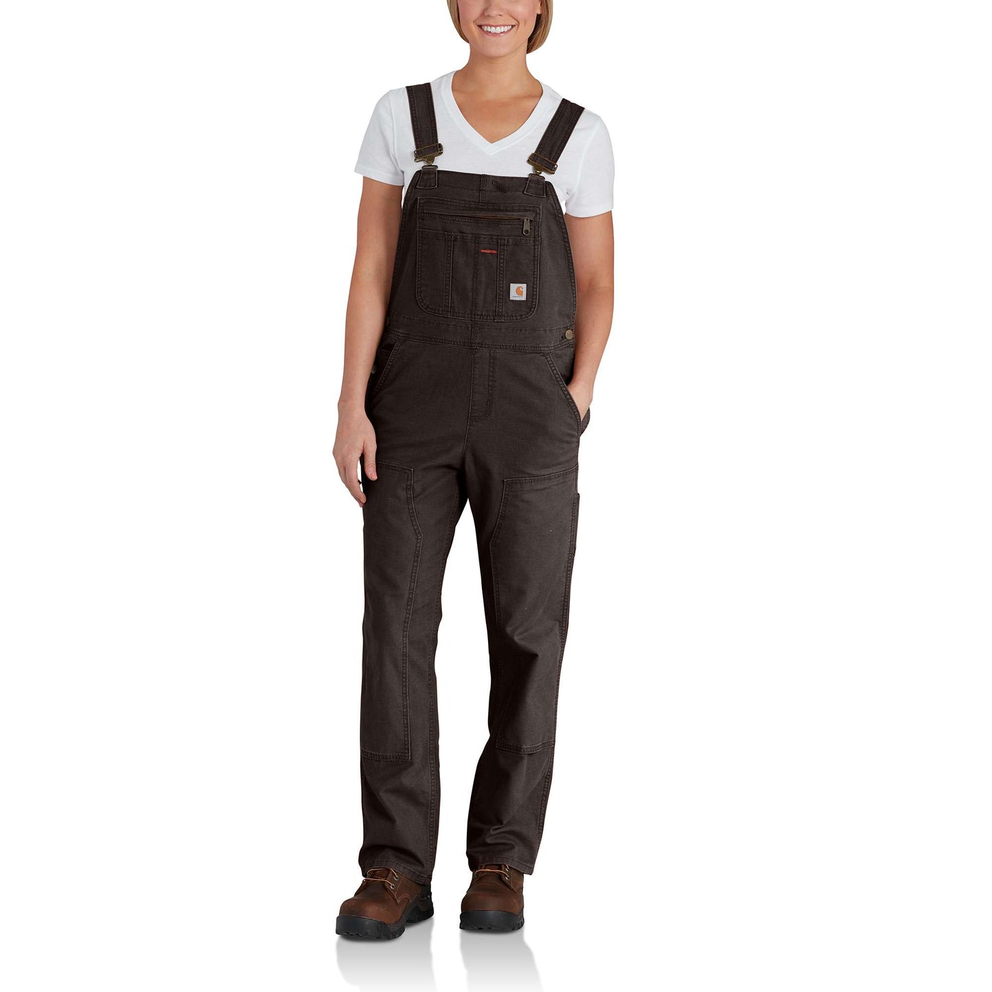 Carhartt Womens Rugged Flex Relaxed Fit Denim Bib Overall