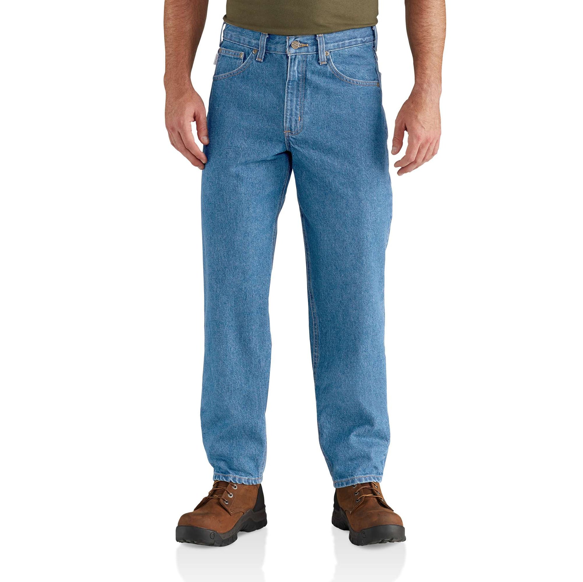 Relaxed Fit Tapered Leg Jean